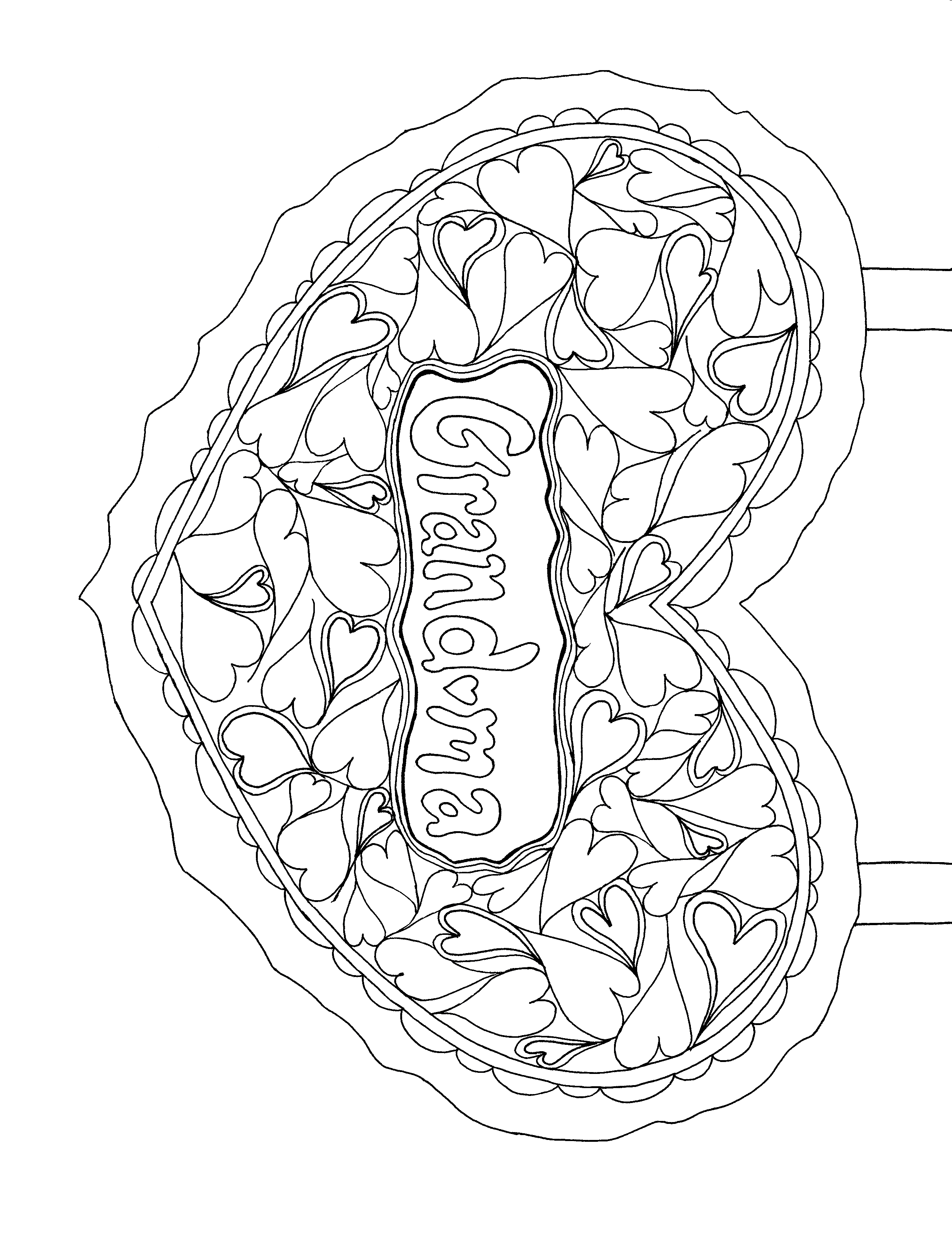 2552x3320 Happy Grandparents Day Coloring Pages