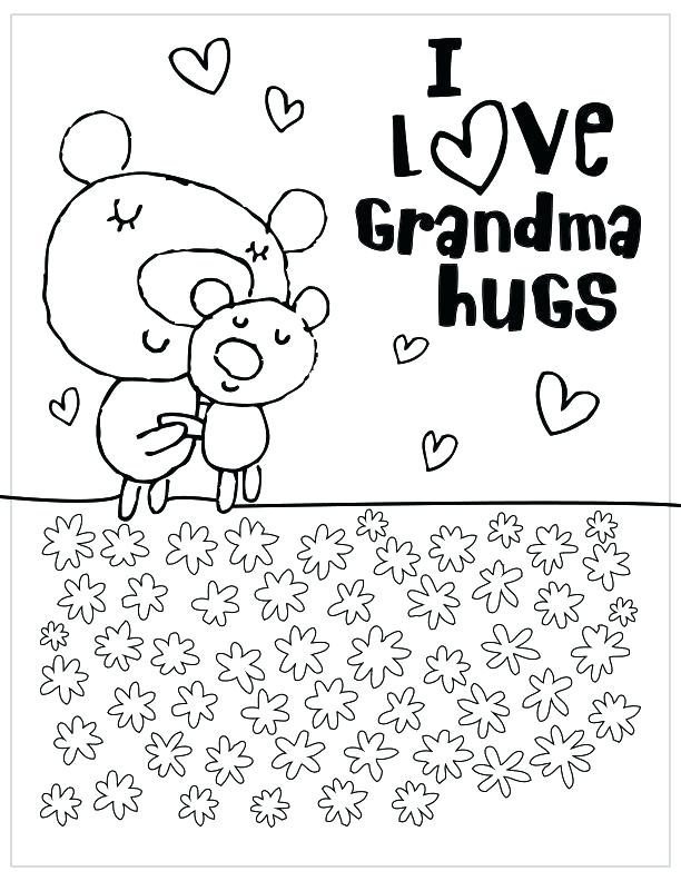 612x792 Grandparents Day 2015 Printable Coloring Pages Grandma Best Happy
