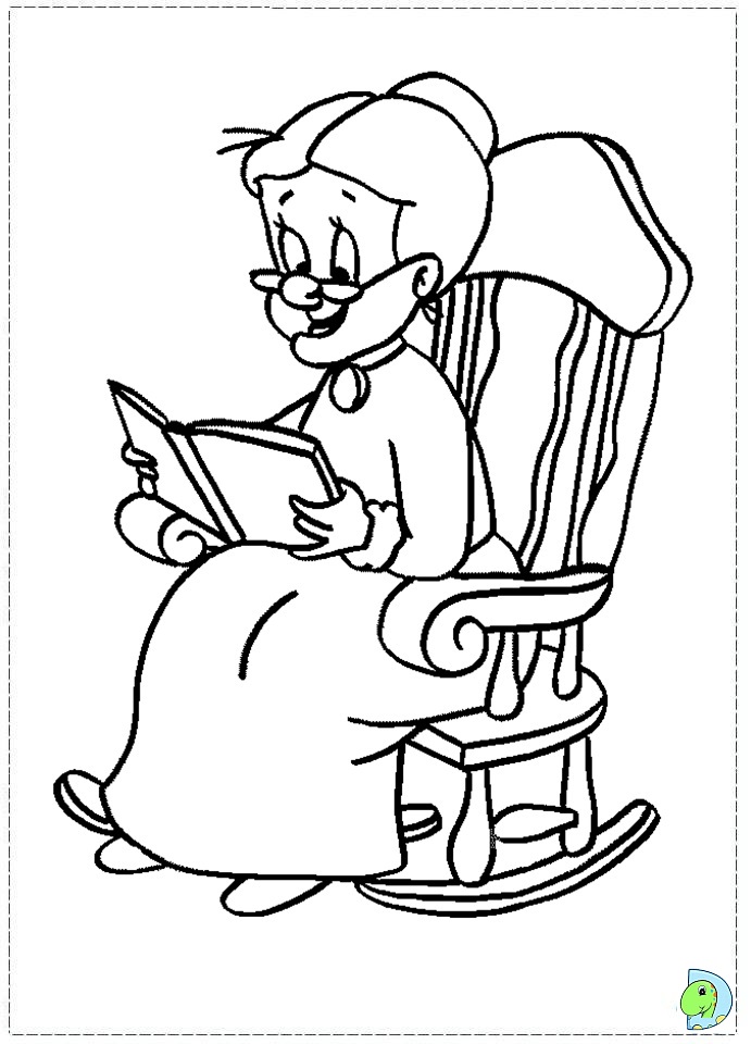 691x960 Granny Looney Tunes Granny On Looneytunes Colouring Pages