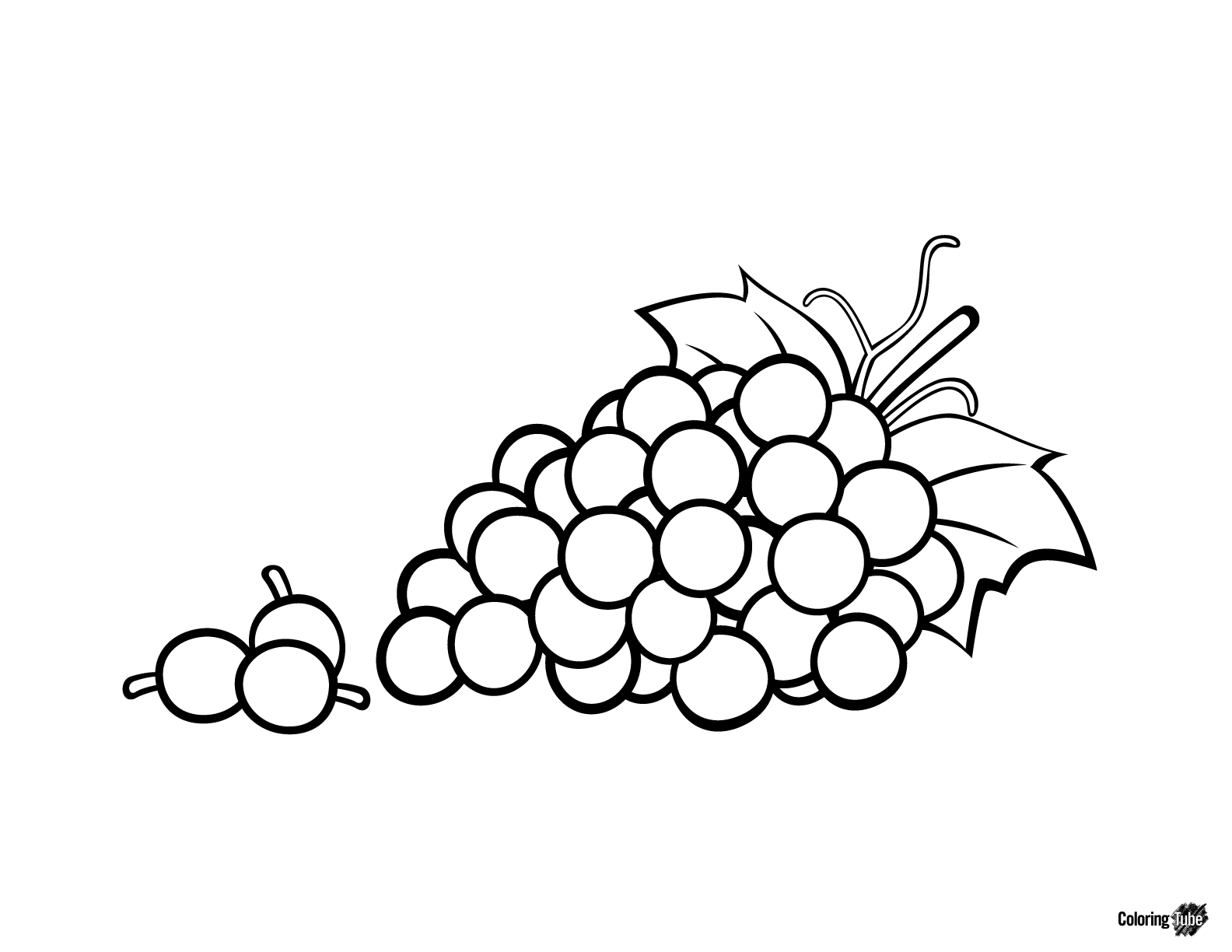 1584x1224 Ripe Grape Coloring Page