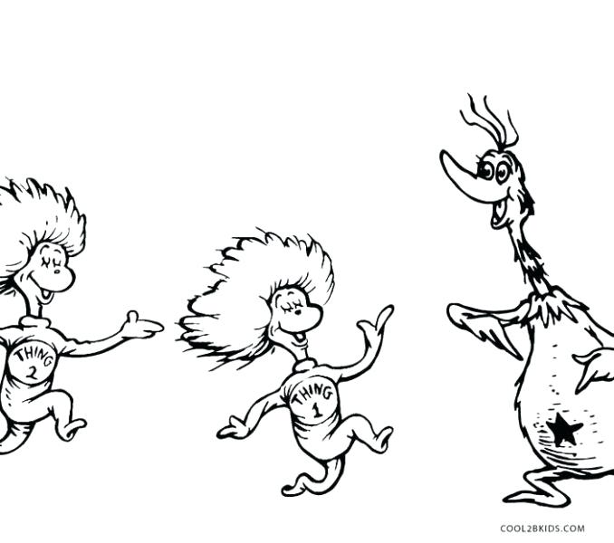 678x600 Thing 1 Thing 2 Coloring Pages Contemporary Decoration Thing 1