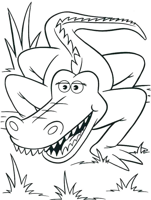 606x800 Cute Baby Alligator Coloring Pages Good Graphic Book Plus Free