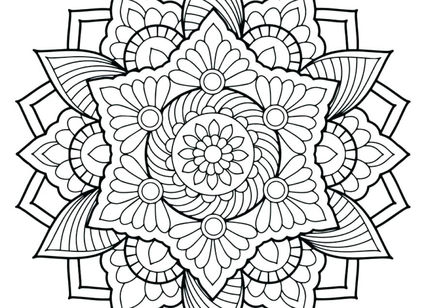 879x635 Design Coloring Pages Printable Geometric Design Colouring