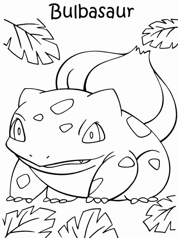 Grass Type Pokemon Coloring Pages