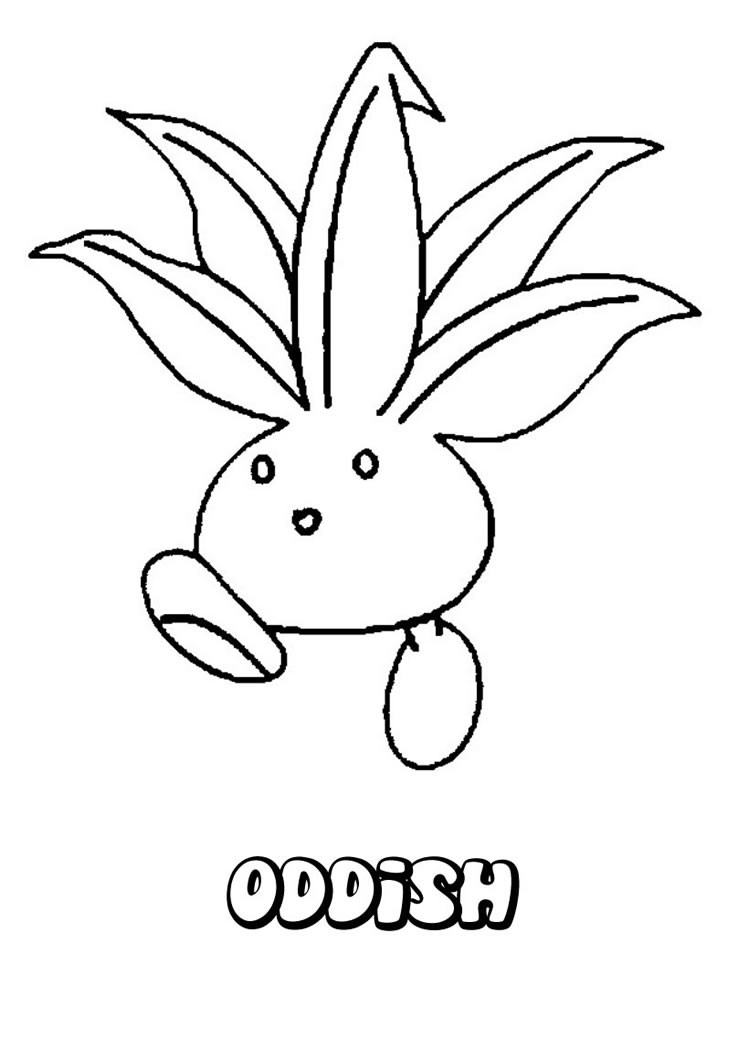 749x1060 Oddish Coloring Pages
