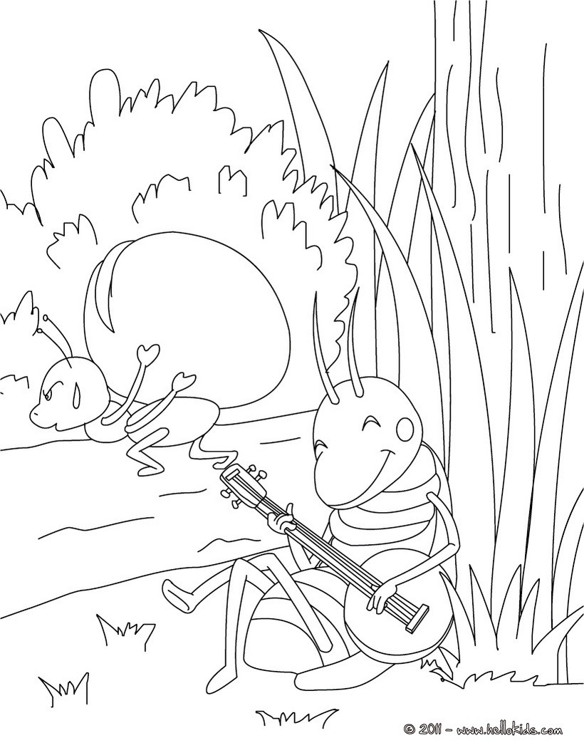 820x1060 Grasshopper Coloring Pages, Videos For Kids, Drawing For Kids