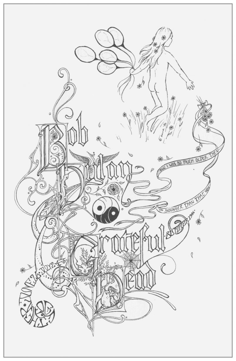 805x1233 Coloring Grateful Dead Coloring Pages Free Plus Grateful Dead