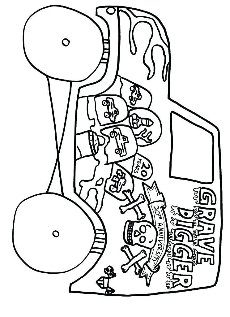 744x1024 Grave Digger Coloring Pages Monster Truck Coloring Pages Monster
