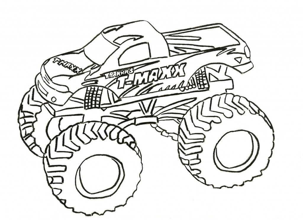 1024x744 39 Grave Digger Coloring Page Printable Within Color Pages
