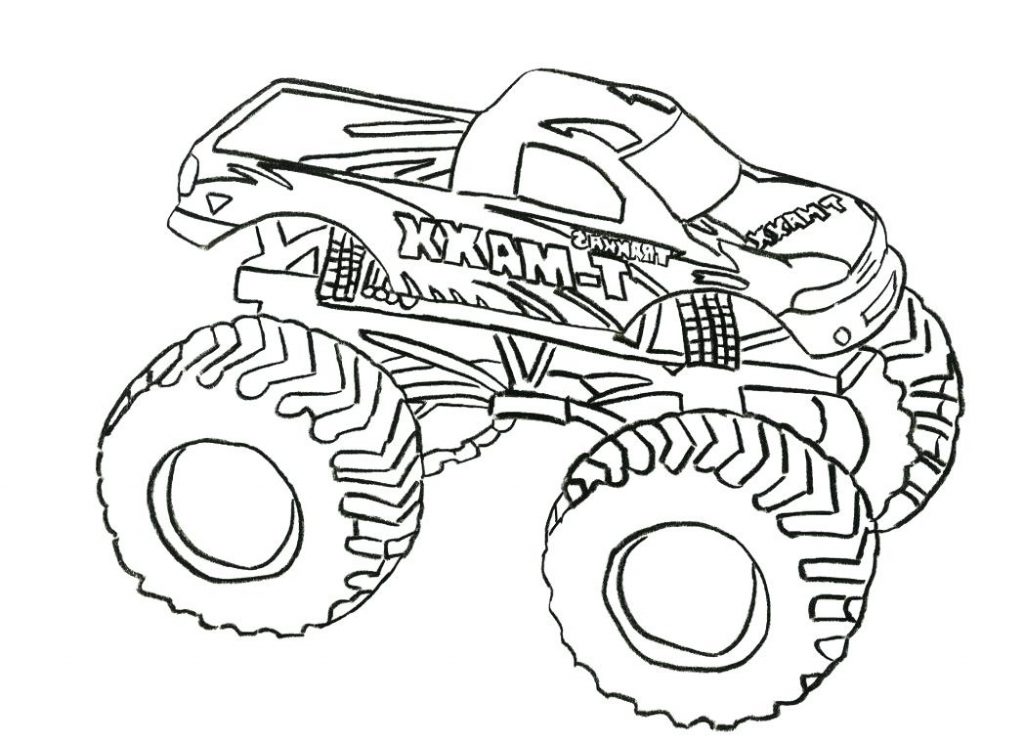 1024x744 Coloring Pages ~ Monster Truck Coloring Pages Jam Page Colouring