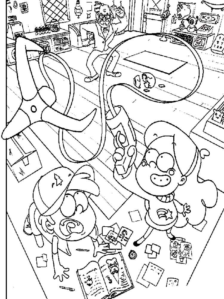 750x1000 Gravity Falls Coloring Pages. Free Printable Gravity Falls