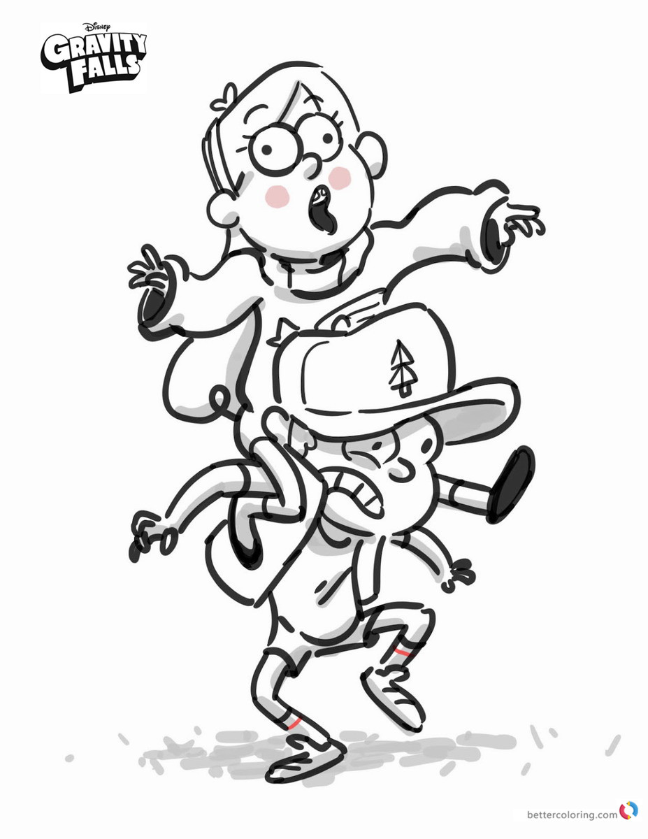 927x1200 Gravity Falls Coloring Pages Mabel And Dipper