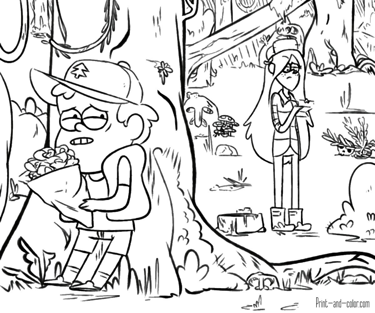 1200x1000 Cool Gravity Falls Printable Coloring Pages Printable Coloring