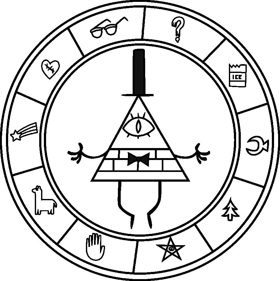 893x894 Gravity Falls Coloring Pages Bill