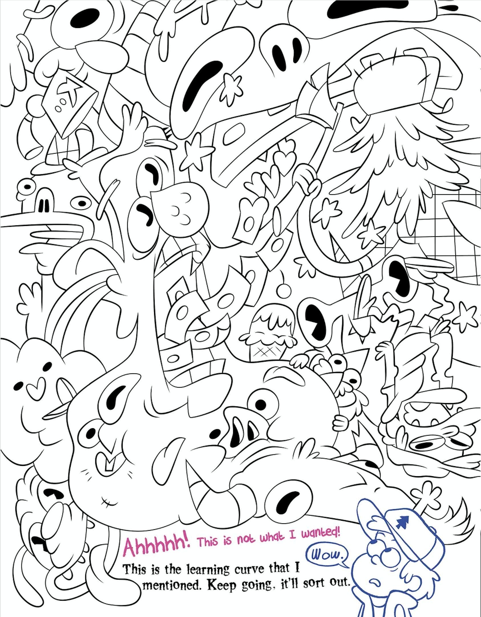 1686x2160 Image Dont Color 3 Gravity Falls Wiki Printable