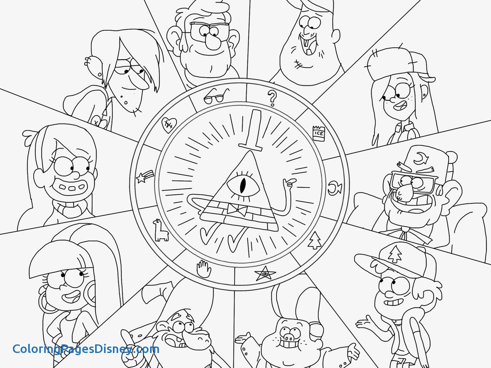 1600x1200 Coloring Pages Gravity Falls Best Of Gnome Gravity Falls Coloring