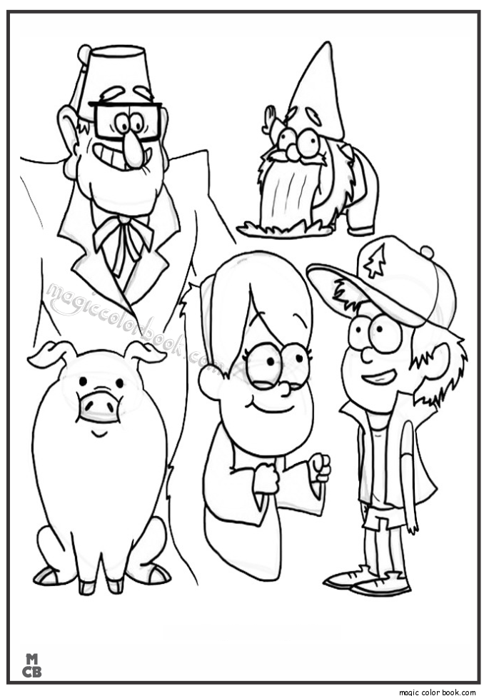 685x975 Gravity Falls Coloring Pages 02