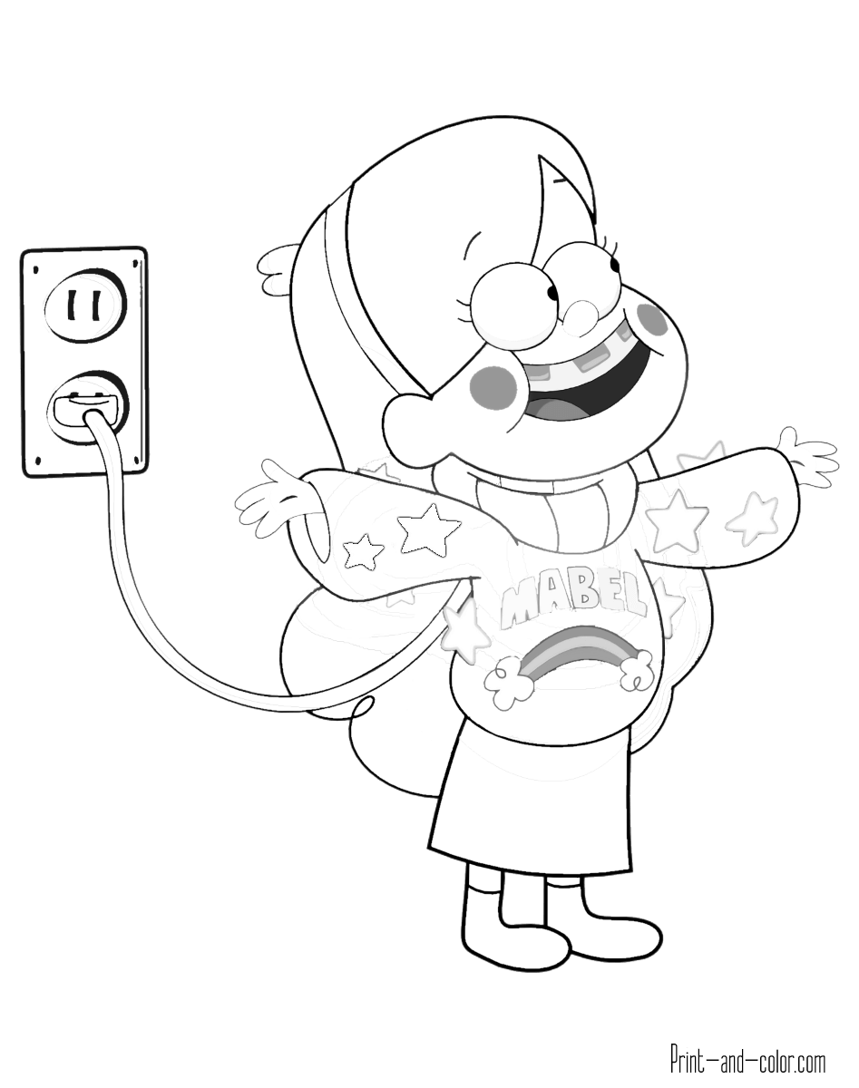 947x1200 Gravity Falls Coloring Pages Print