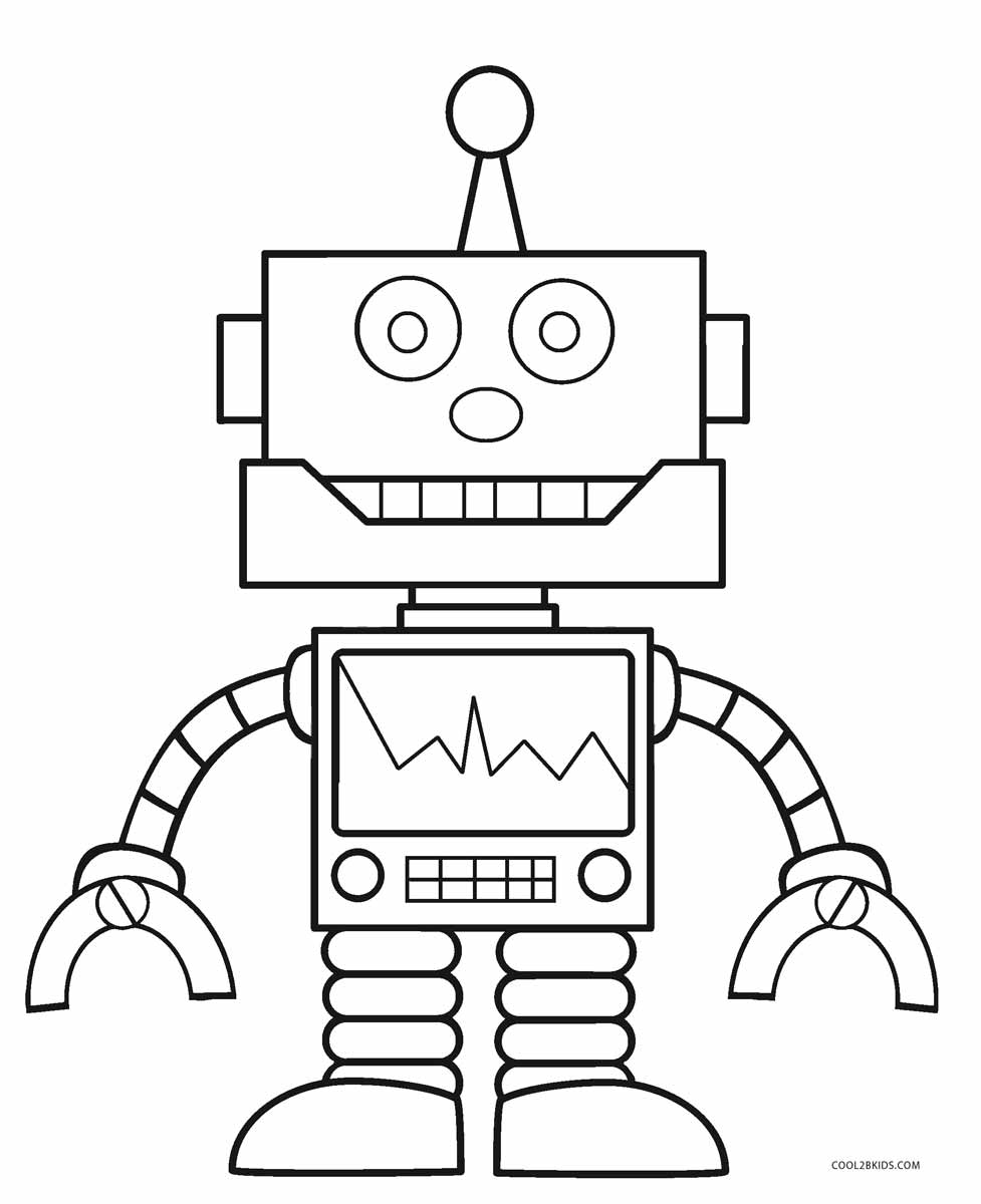 977x1200 Free Printable Robot Coloring Pages For Kids Cool2bkids