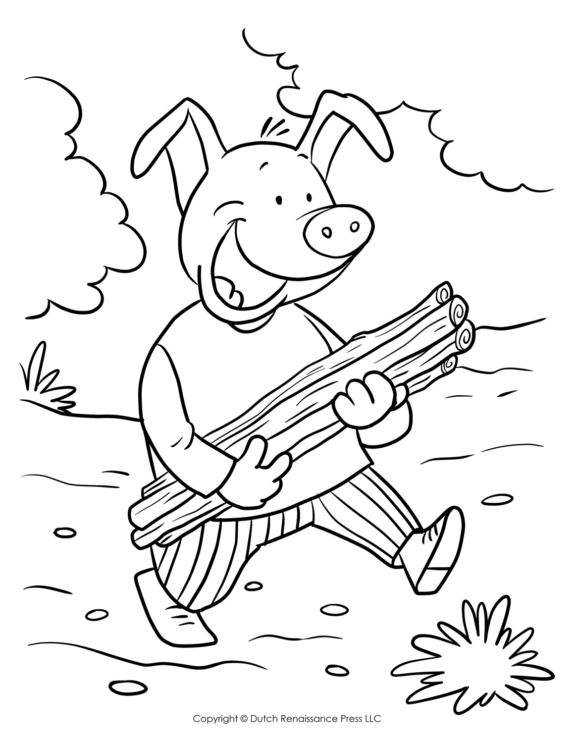 1159x1500 Three Little Pigs Coloring Pages The Three Little Pigs Story