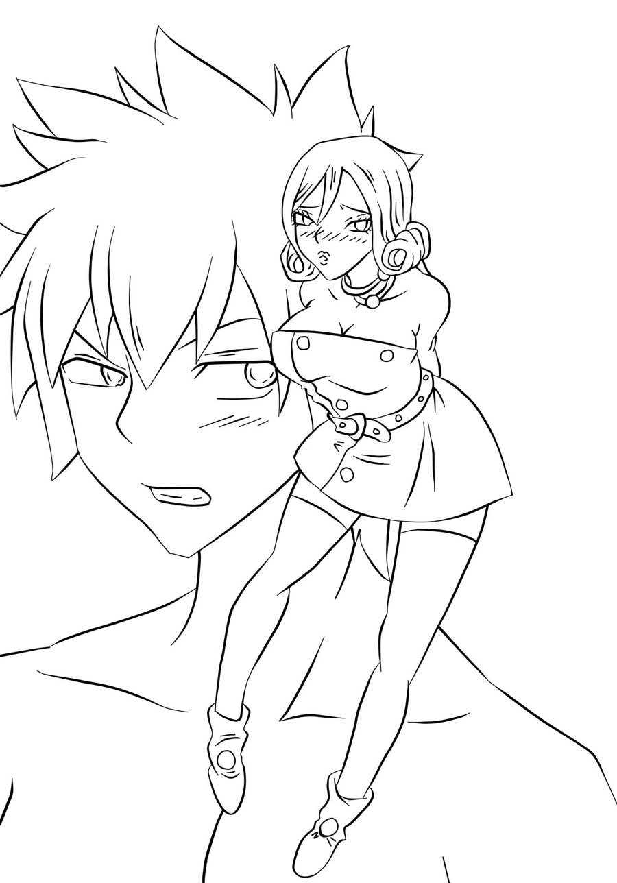 900x1288 Fairy Tail Coloring Pages