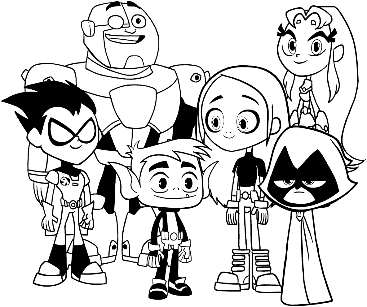 1184x992 Coloring Pages Teen Titans Go Printable Coloring For Kids 2018