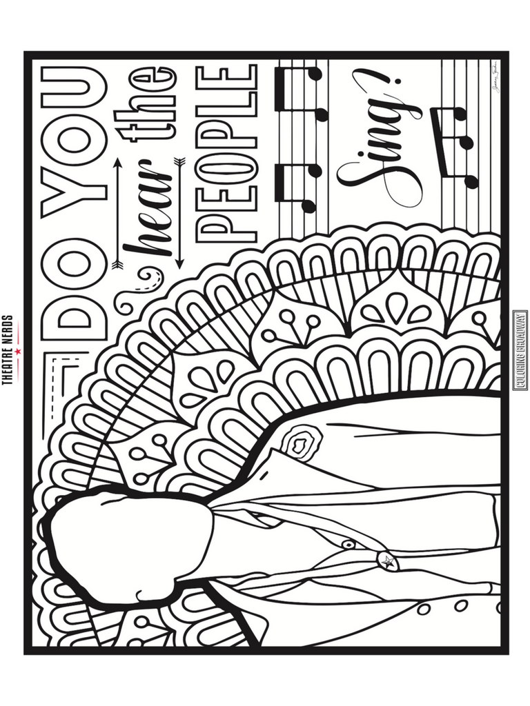 768x1024 Les Coloring Pages (4pck) Theatre Nerds Swag Shop
