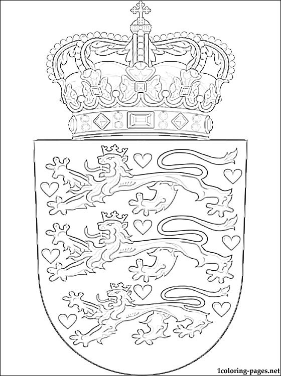 560x750 Denmark Coat Of Arms Coloring Page Coloring Pages