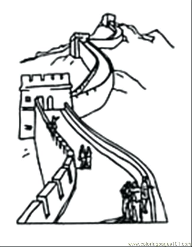 650x836 Great Wall China Coloring Pages Best Ancient Free Download