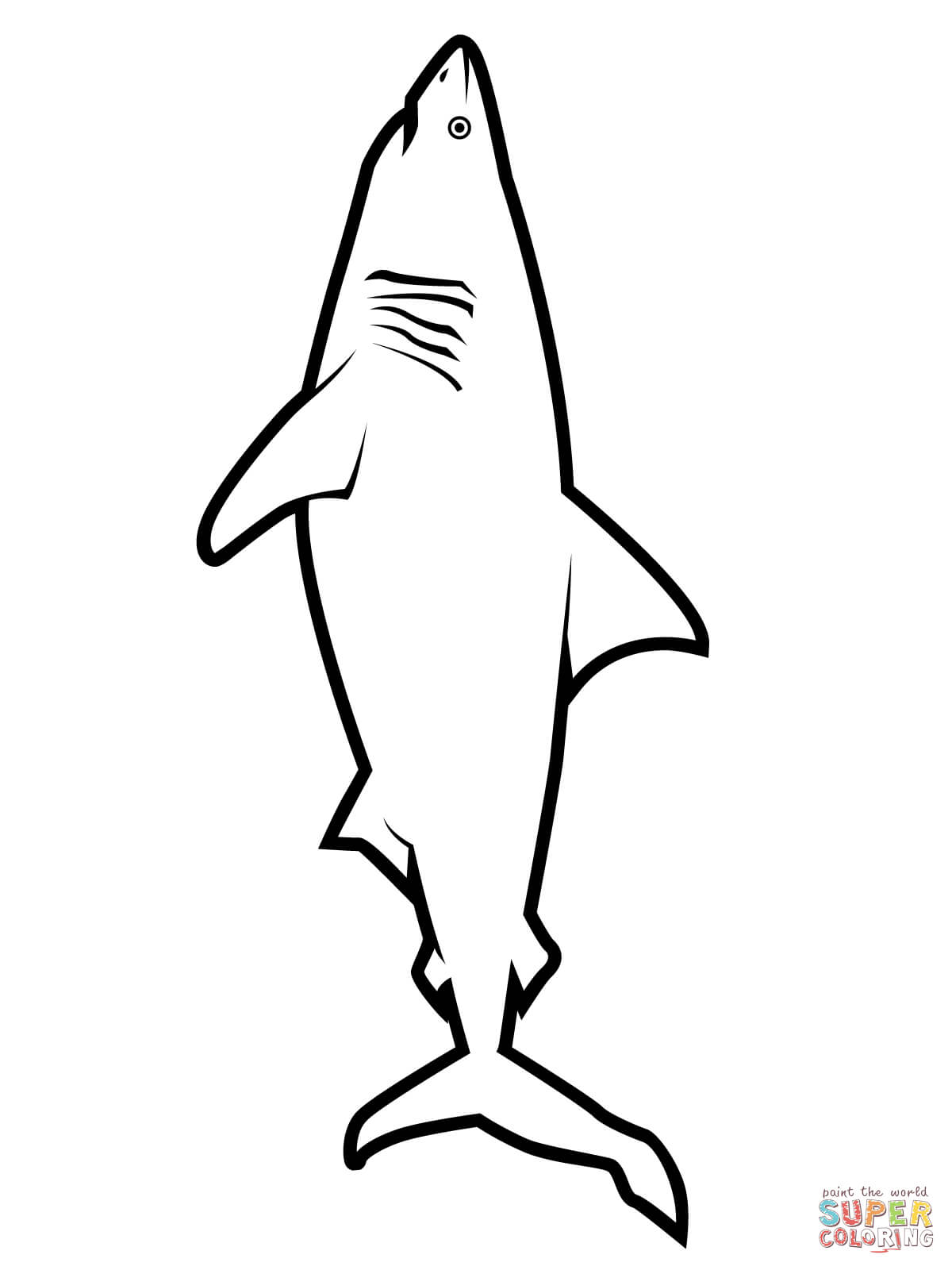 1200x1600 Realistic Great White Shark Coloring Page Free Printable Coloring