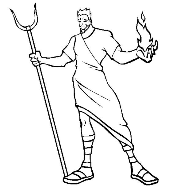 600x612 Hades The Greek Myth God Coloring Page