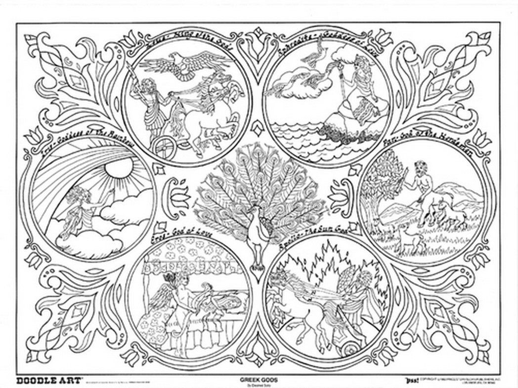1048x786 Greek Mythology Coloring Pages Printable Best Mythology Wagashiya