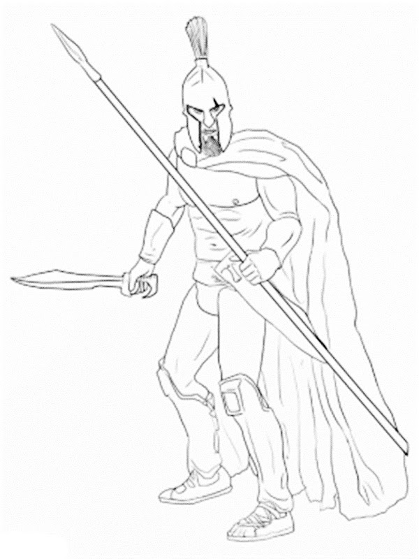 600x800 Warriors Coloring Pages Lovely Greek Warrior Coloring Page Logo
