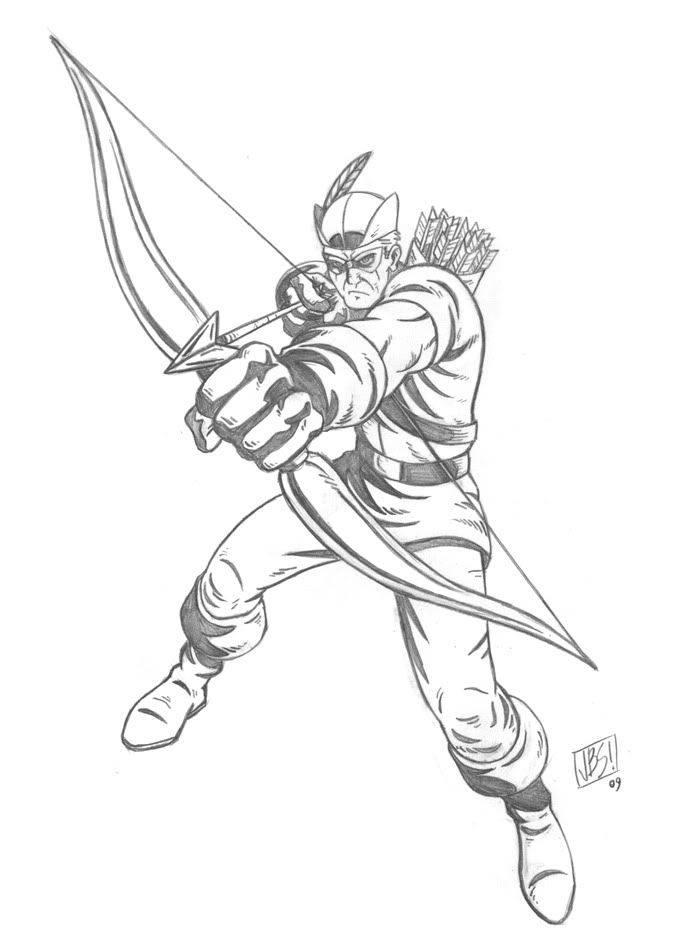 Green Arrow Coloring Pages