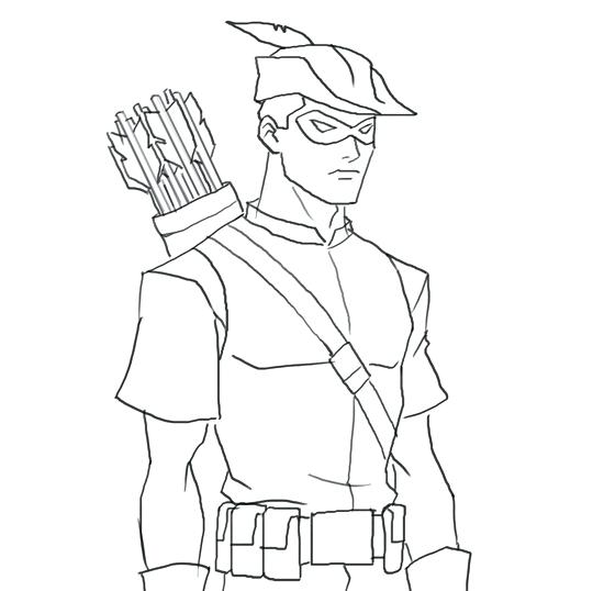 550x538 Green Arrow Coloring Pages How To Draw Arsenal Drawing And Digital