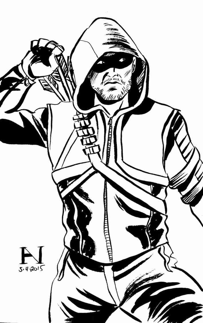 709x1128 Awesome Green Arrow Printable Coloring Pages Photos Example