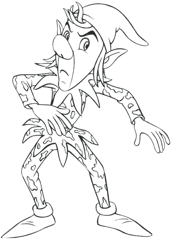 600x829 Green Goblin Coloring Page Noddy Sly The Mischievous Goblin