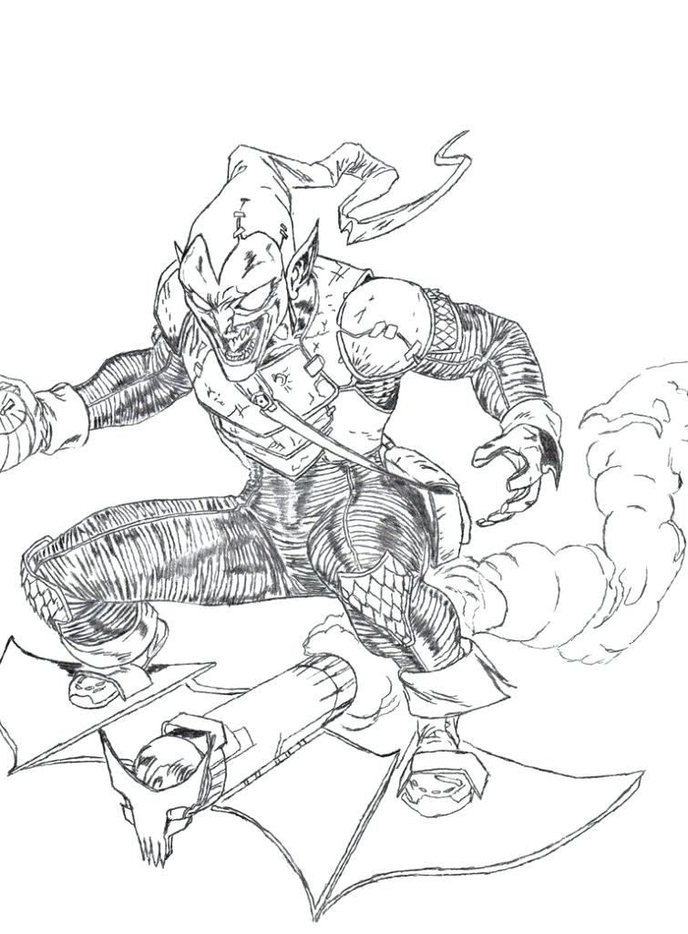 755x1024 Green Goblin Coloring Pages Green Goblin Coloring Pages For Kids