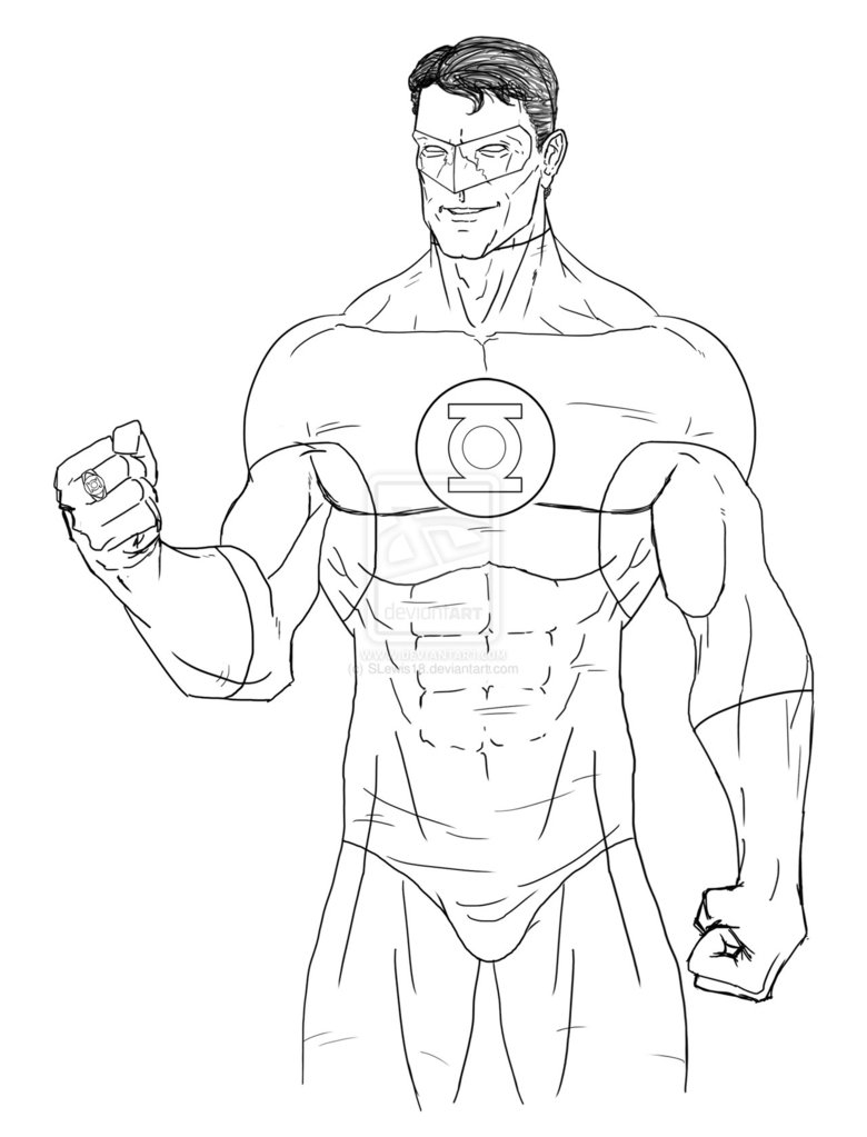 Green Lantern Coloring Pages