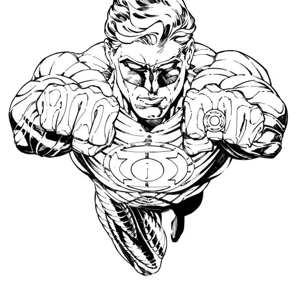 600x576 Green Lantern Coloring Pages 360coloringpages
