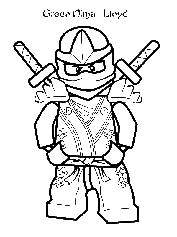 600x800 Green Ninja Lloyd Coloring Page