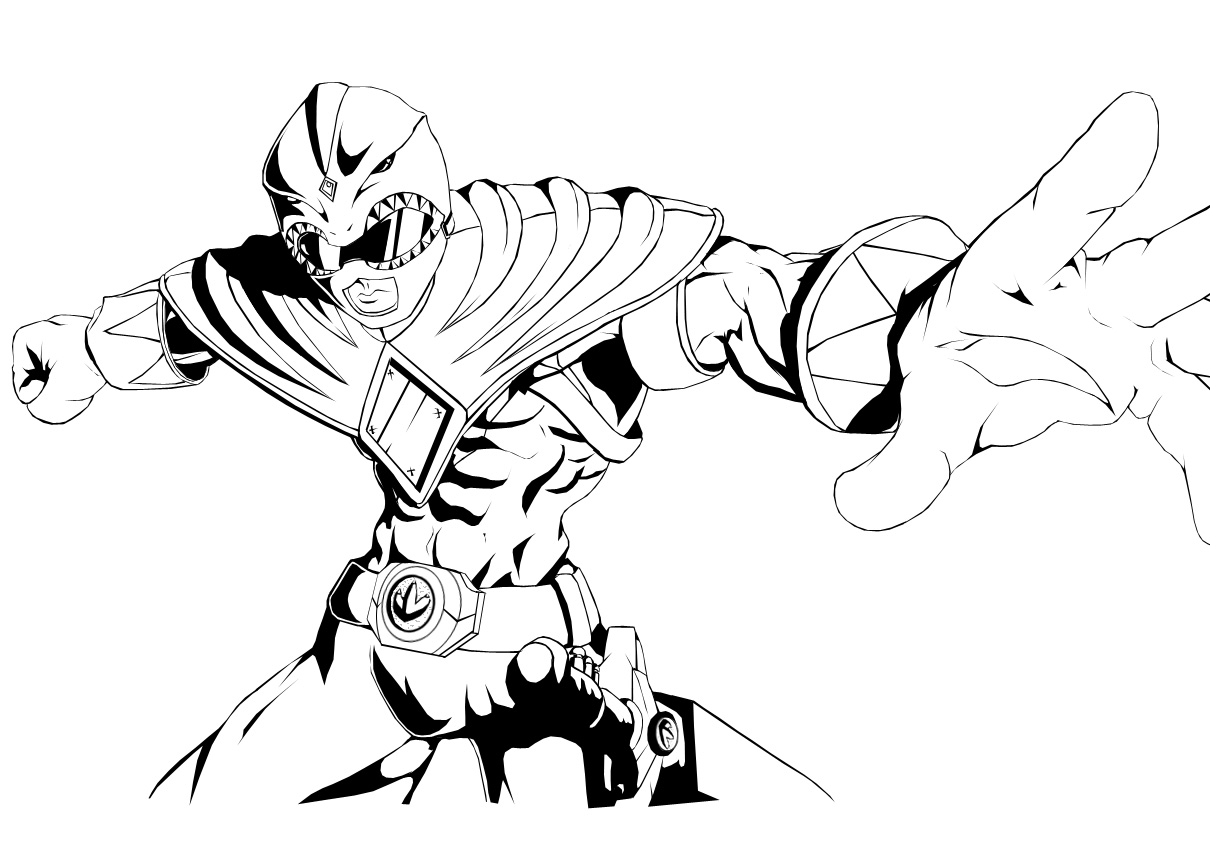 1210x849 Green Power Ranger Coloring