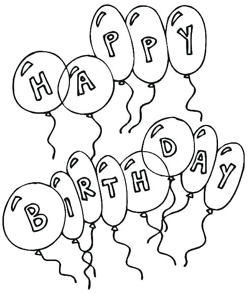 508x599 Coloring Pages For Birthday Cards Printable Coloring Birthday