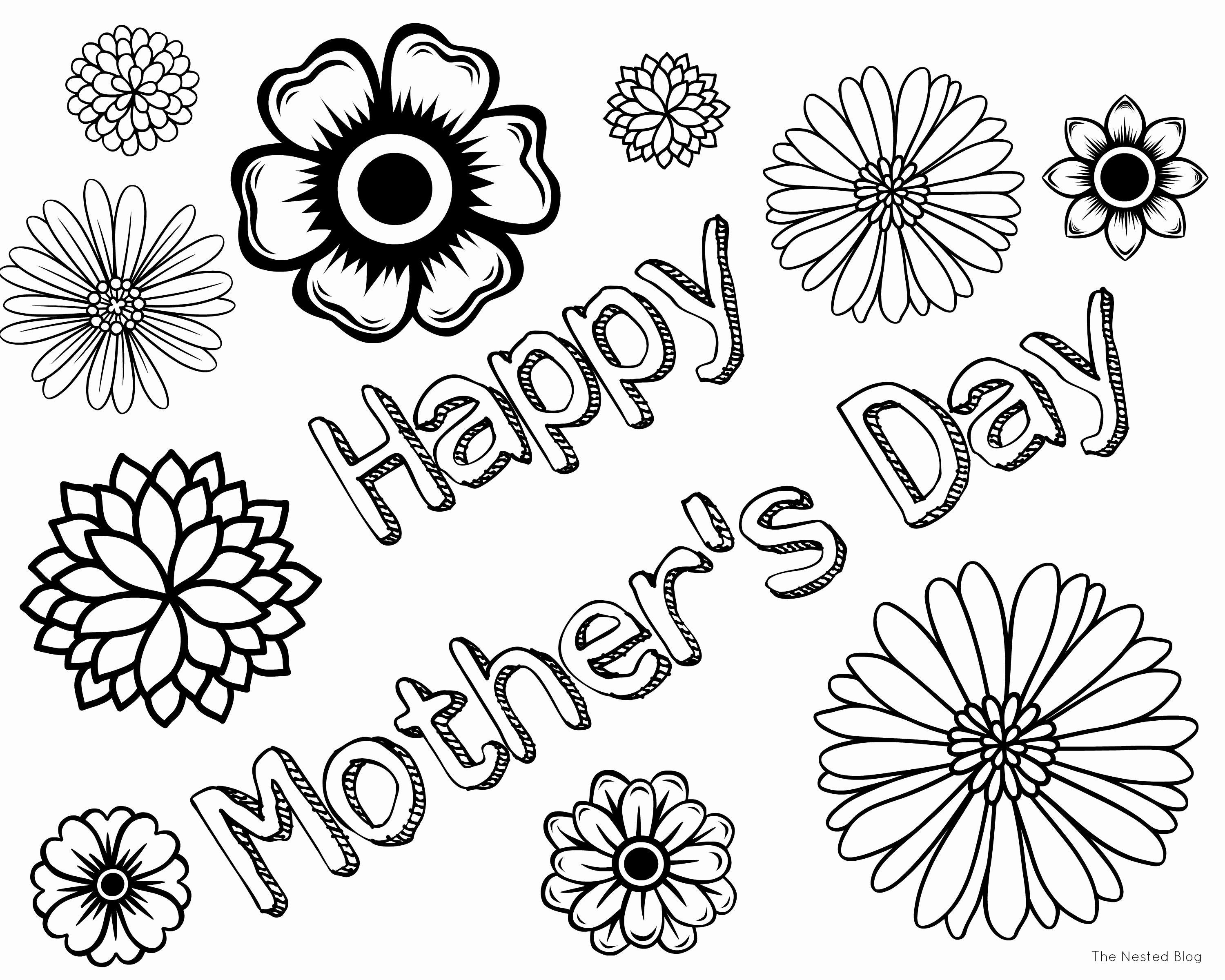 3000x2400 Expert Coloring Pages For Mother S Day Cards Birthday Card Sheet