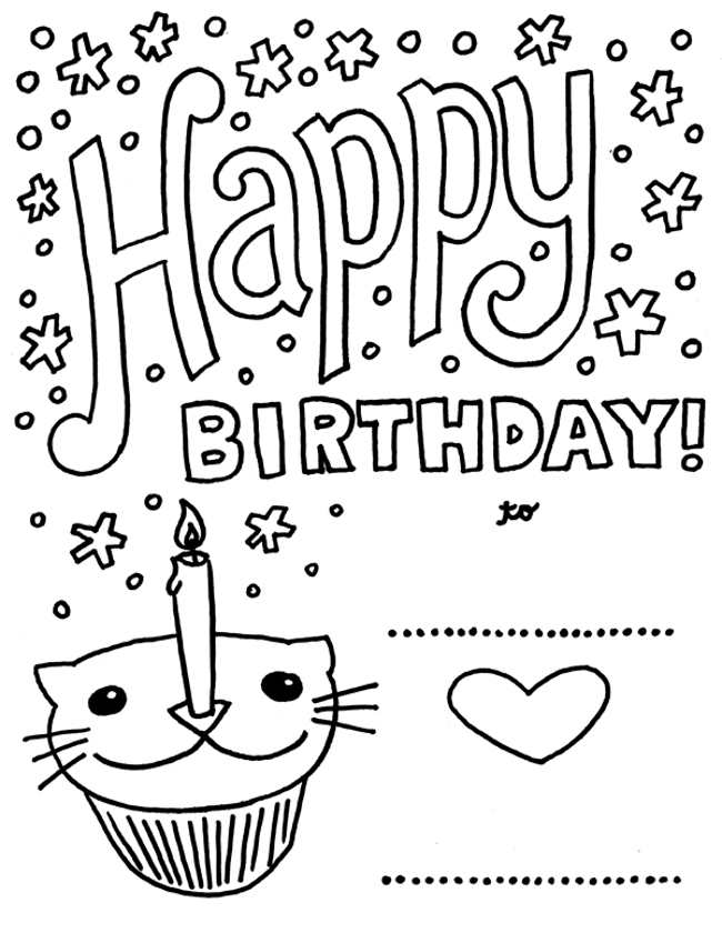 650x840 Free Printable Birthday Cards For Kids To Color Give The Best