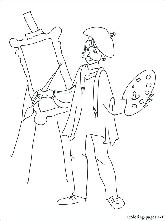 560x750 Italian Coloring Pages Artist Coloring Page Painter Coloring Page