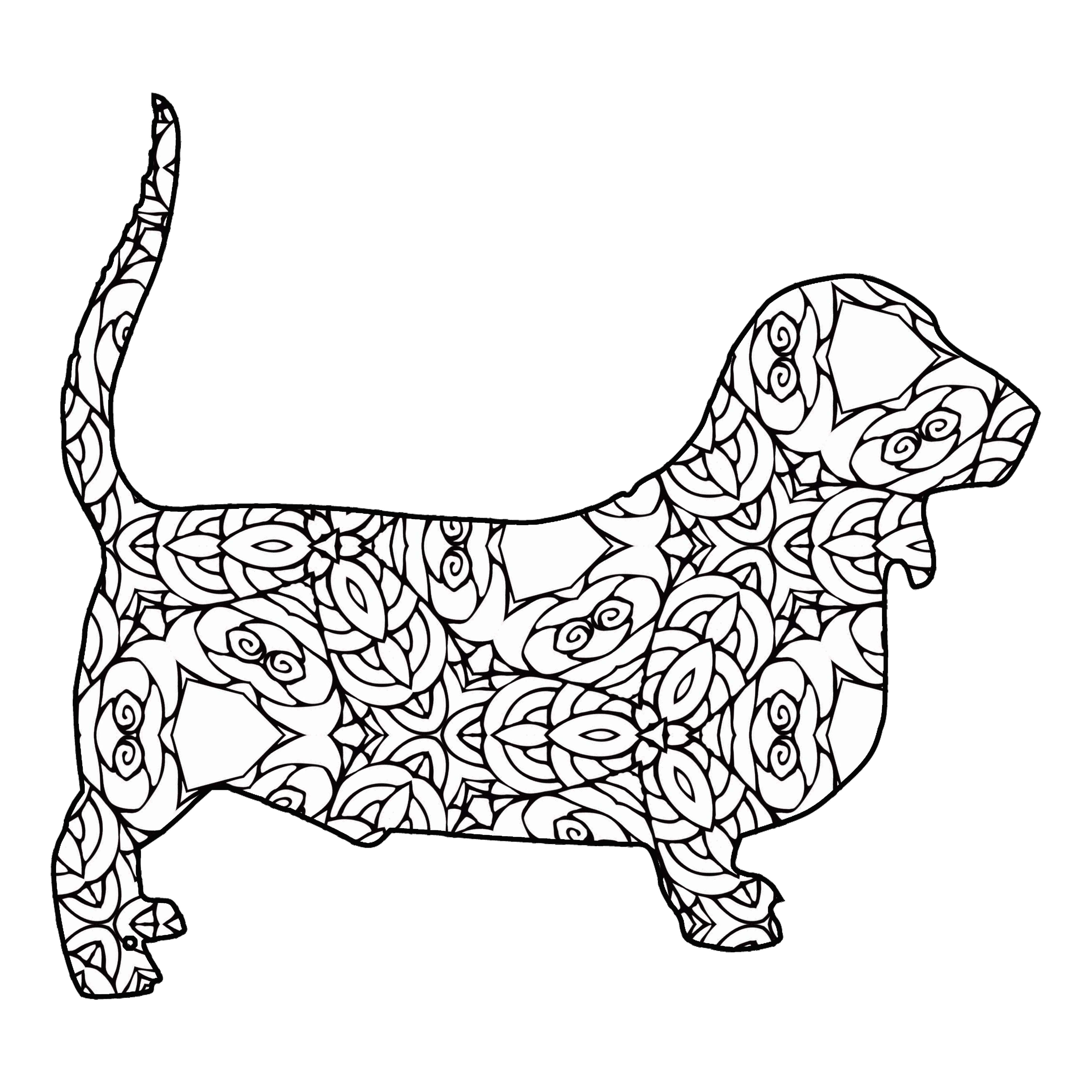 4500x4500 Italian Greyhound Coloring Page 15 Hound Dog