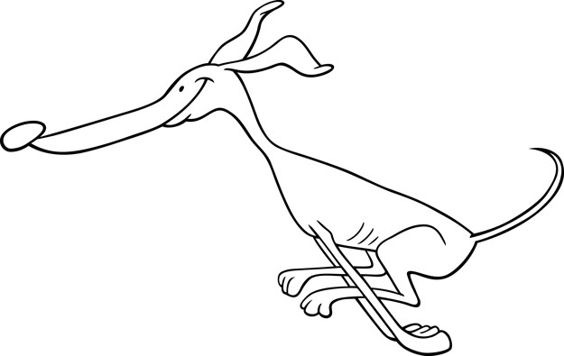 625x395 Running Greyhound Cartoon For Coloring Vector Premium Download