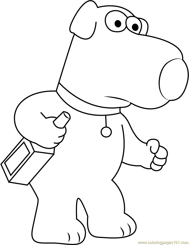 800x1033 Brian Griffin Sitting On Sofa Coloring Page