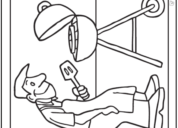 590x425 Grill Coloring Page 35 Fathers Day Coloring Pages Print